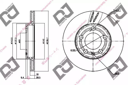 Тормозной диск DJ PARTS BD1333